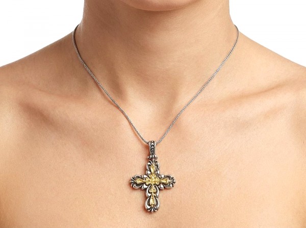 ΧΕΙΡΟΠΟΙΗΤΟΣ ΣΤΑΥΡΟΣ ΑΠΟ ΑΣΗΜΙ925 ΚΑΙ ΠΡΑΣΙΝΟ ΚΕΧΡΙΜΠΑΡΙ