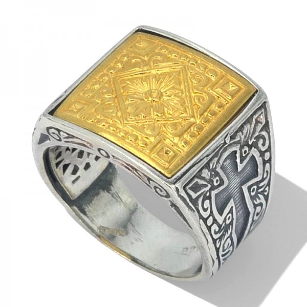 ΑΝΔΡΙΚΟ ΣΚΑΛΙΣΤΟ ΔΑΧΤΥΛΙΔΙ ΑΠΟ ΑΣΗΜΙ925 ΚΑΙ ΕΠΙΧΡΥΣΩΣΗ Κ18