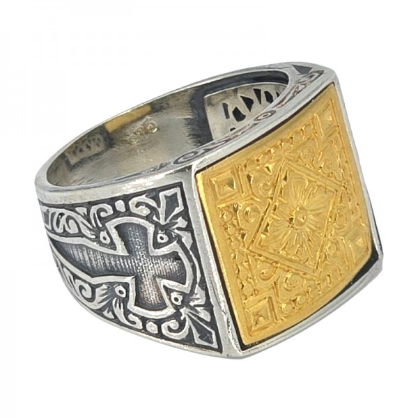 ΑΝΔΡΙΚΟ ΣΚΑΛΙΣΤΟ ΔΑΧΤΥΛΙΔΙ ΑΠΟ ΑΣΗΜΙ925 ΚΑΙ ΕΠΙΧΡΥΣΩΣΗ Κ18