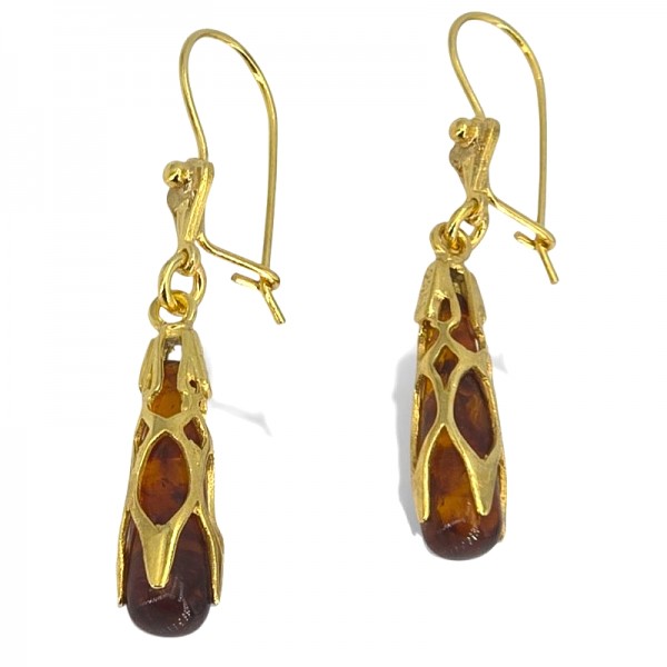 ΚΡΕΜΑΣΤΑ ΣΚΟΥΛΑΡΙΚΙΑ ΑΣΗΜΙ925 ΕΠΙΧΡΥΣΩΣΗ Κ18 ΜΕ ΚΕΧΡΙΜΠΑΡΙ