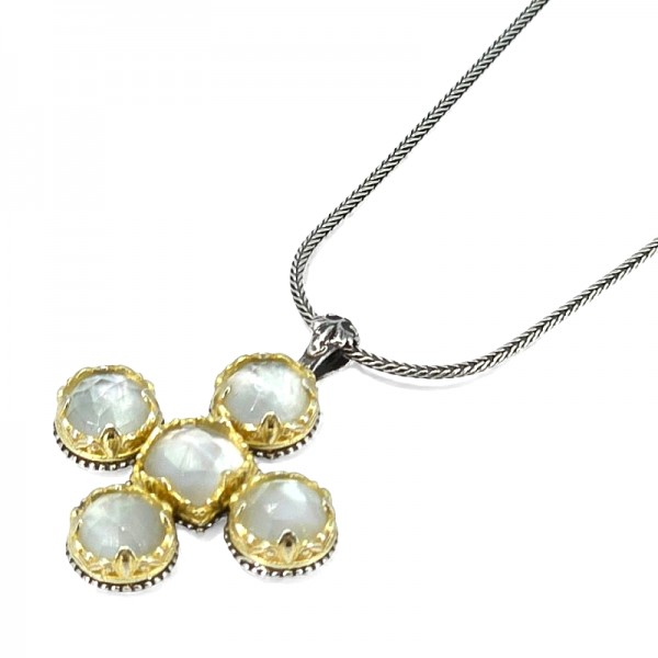 ΒΥΖΑΝΤΙΝΟΣ ΣΤΑΥΡΟΣ ΑΣΗΜΙ925 ΕΠΙΧΡΥΣΩΣΗ Κ18 ΚΑΙ ΦΙΛΝΤΙΣΙ ΠΕΤΡΕΣ