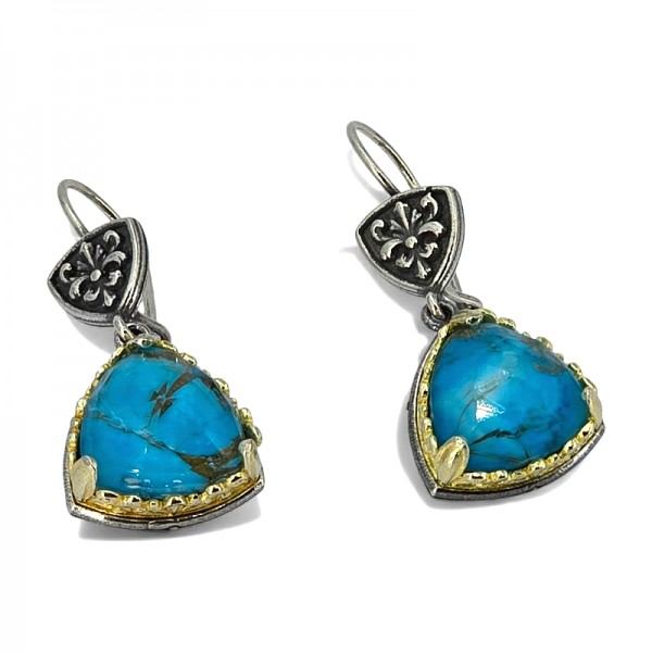 ΒΥΖΑΝΤΙΝΑ ΣΚΟΥΛΑΡΙΚΙΑ ΑΣΗΜΙ925 ΜΕ ΕΠΙΧΡΥΣΩΣΗ Κ18 KΑΙ ΑΜΕΘΥΣΤΟ ΠΕΤΡΑ